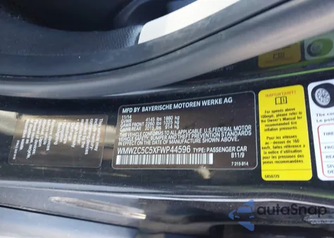 2015 Mini Countryman Cooper S из США, поврежденный, VIN WMWZC5C5XFWP44596